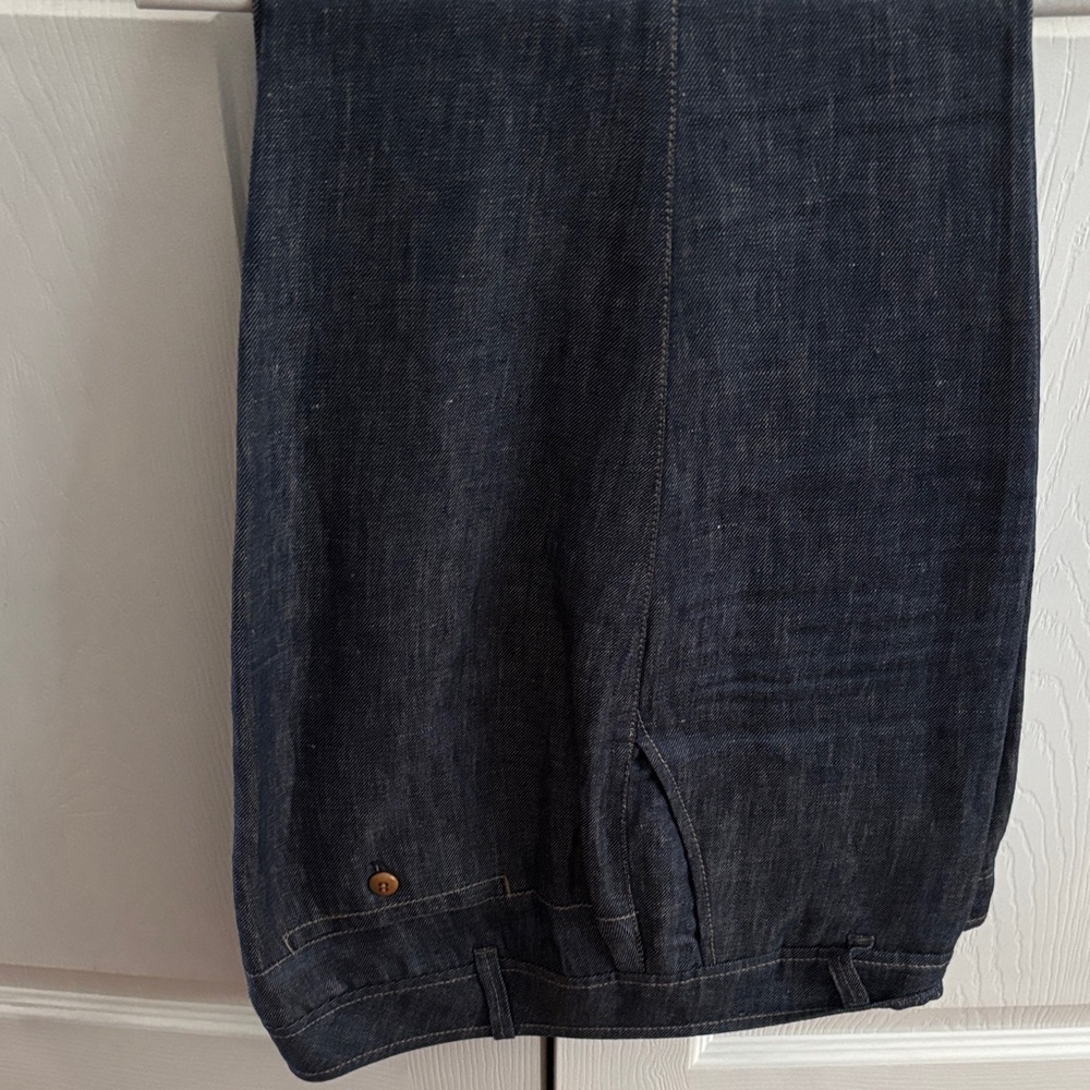 Talbots Women's Relaxed Dark Blue Linen slacks